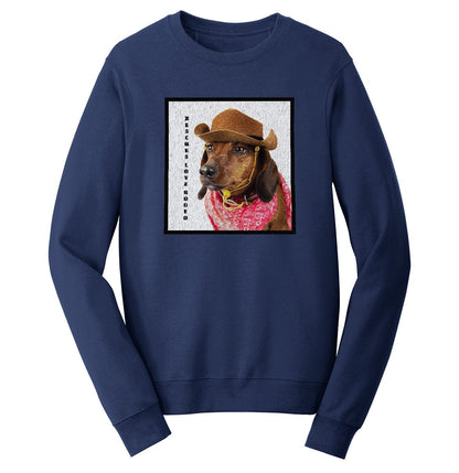 Rodeo Dachshund - Adult Unisex Crewneck Sweatshirt