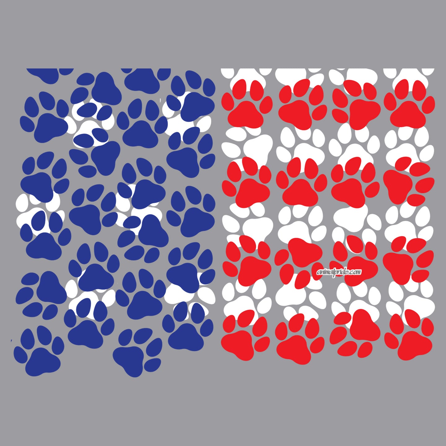 USA Flag Paw Prints - Adult Adjustable Face Mask