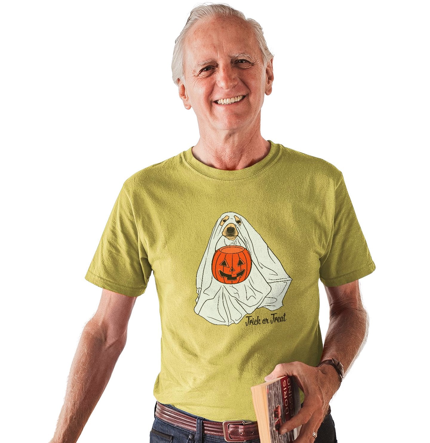 Trick or Treat Ghost Dog - Adult Unisex T-Shirt