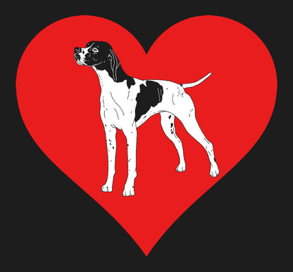 English Pointer on Heart Left Chest - Women's Full-Zip Hoodie Sweatshirt