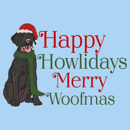 Merry Woofmas Black Lab - Adult Unisex T-Shirt