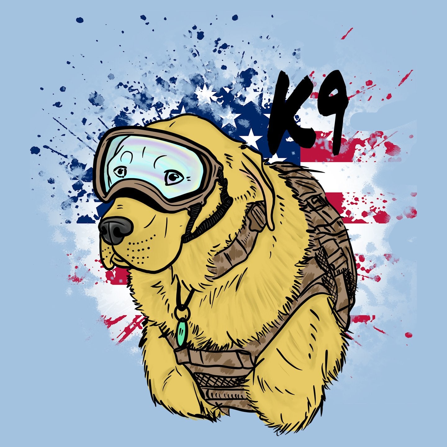 Military K9 Labrador Retriever - Women's Fitted T-Shirt