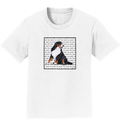 Bernese Mountain Dog Love Text - Kids' Unisex T-Shirt