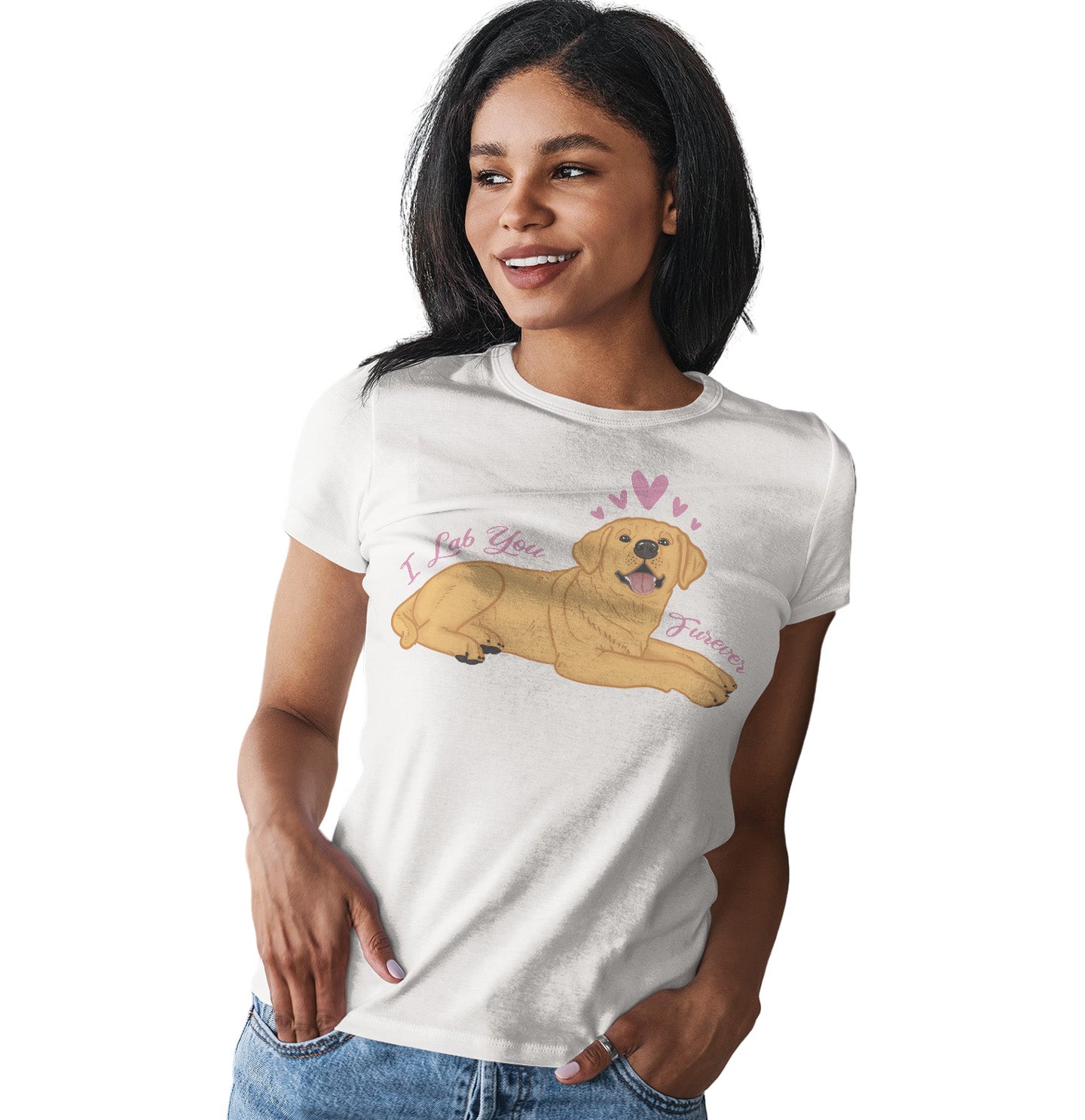 Animal Pride - Yellow Lab You Forever - Women's Fitted T-Shirt