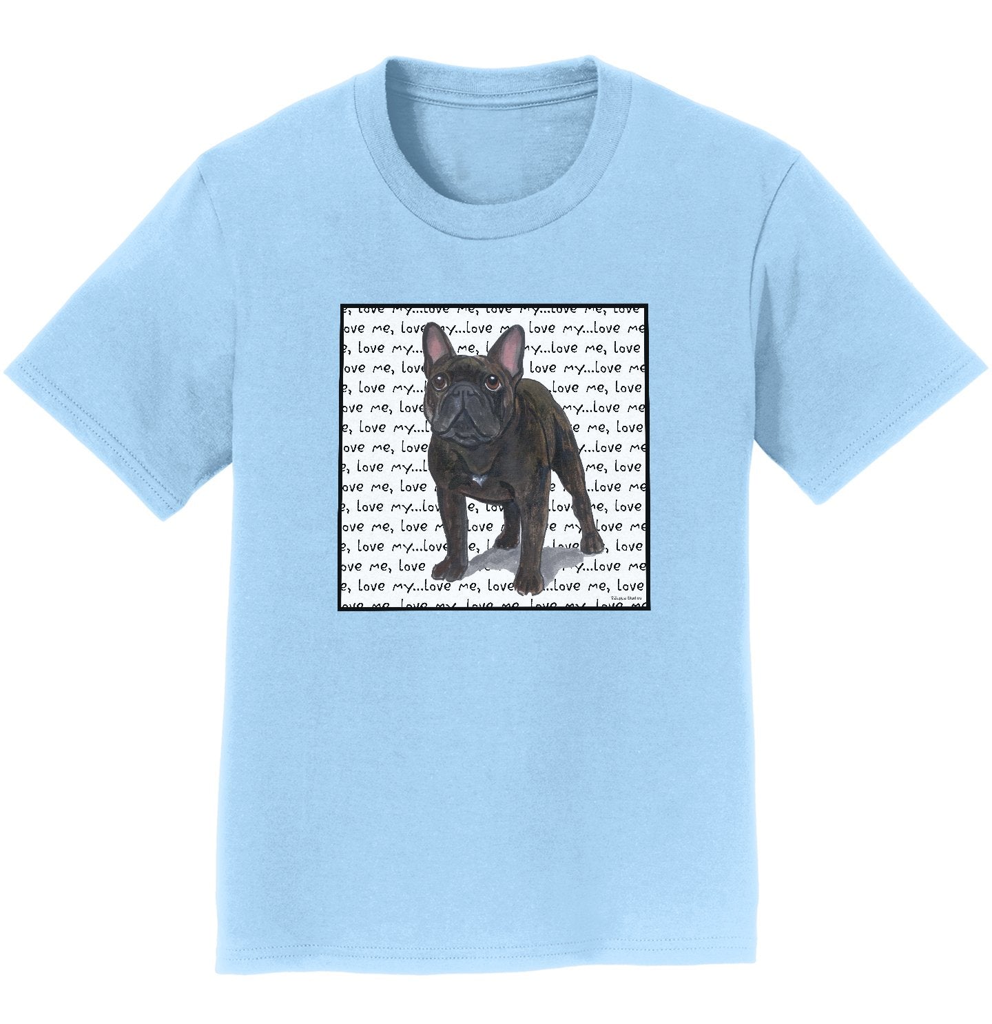 Animal Pride - Frenchie Love Text - Kids' Unisex T-Shirt