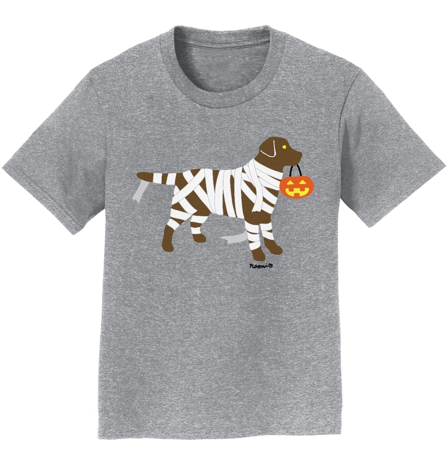 Chocolate Lab Mummy Trick or Treater - Kids' Unisex T-Shirt