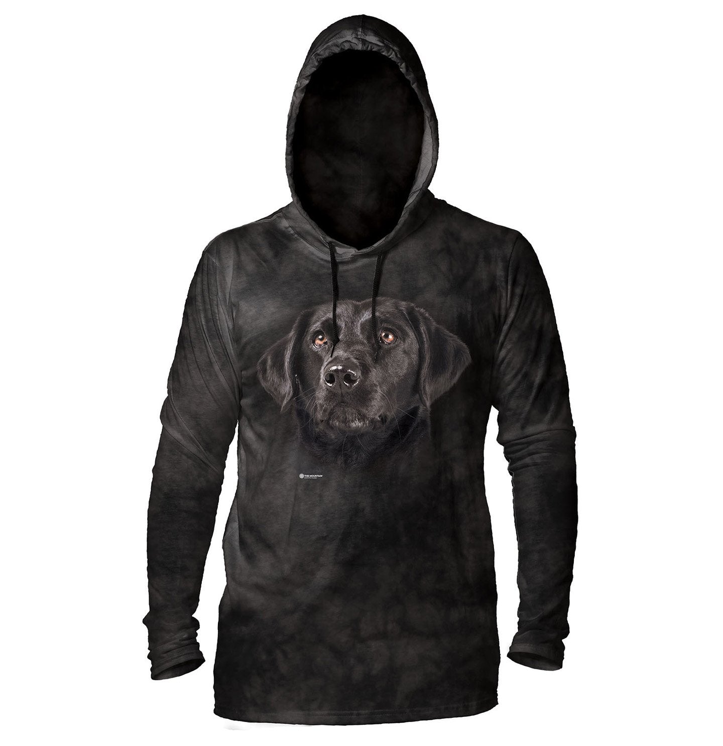 The Mountain - Soulful Black Lab - Adult Unisex Lightweight Hoodie