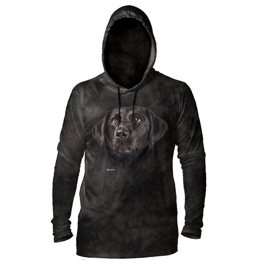 Soulful Black Lab - Adult Unisex Lightweight Hoodie Tee