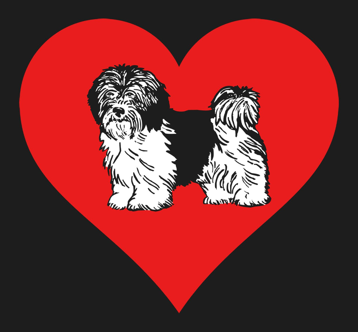 Havanese on Heart Left Chest - Women's Full-Zip Hoodie Sweatshirt