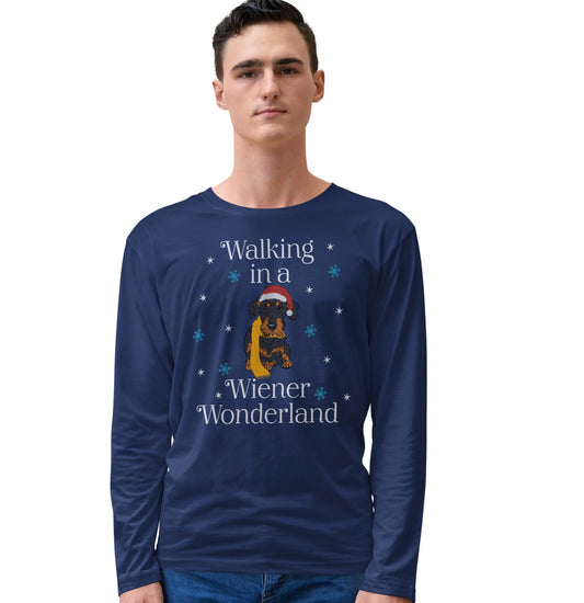 Animal Pride - Wire Haired Wiener Wonderland - Adult Unisex Long Sleeve T-Shirt