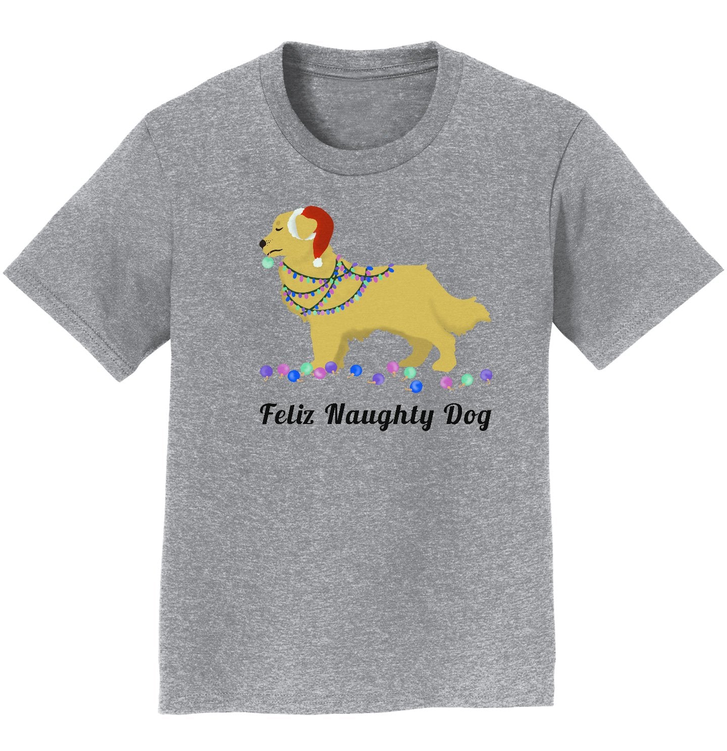 Feliz Naughty Dog Golden Retriever - Kids' Unisex T-Shirt