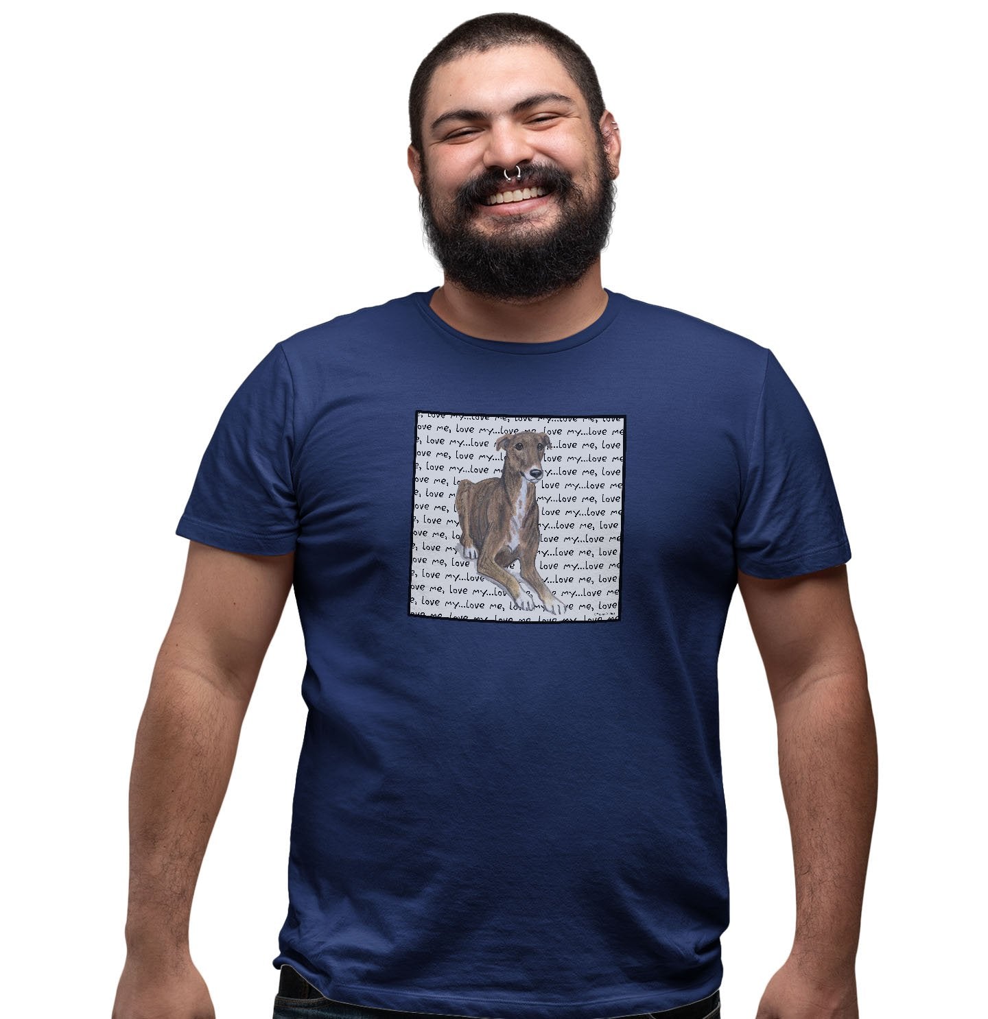 Animal Pride - Greyhound Love Text - Adult Unisex T-Shirt
