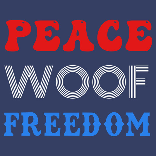 Peace Woof Freedom - Adult Unisex Long Sleeve T-Shirt