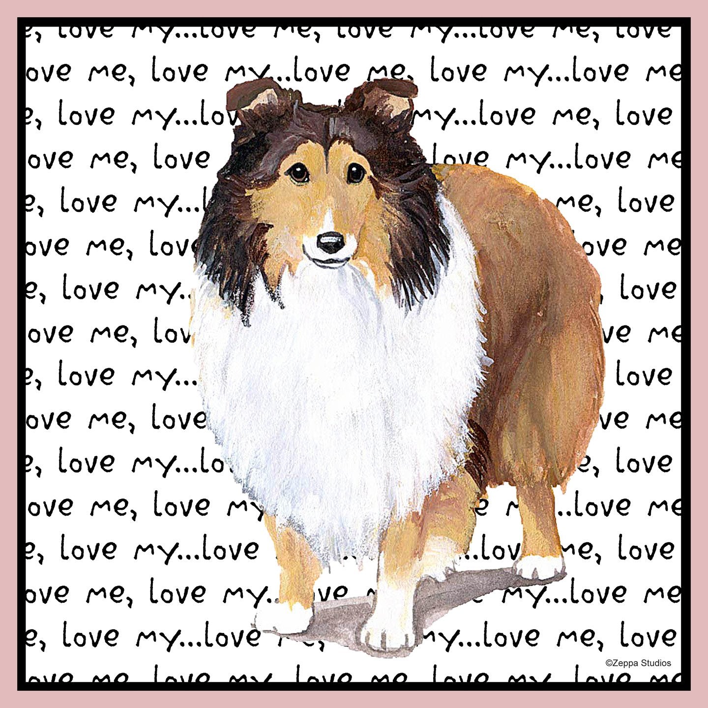 Sheltie Love Text - Women's Fitted T-Shirt