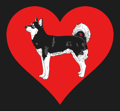 Alaskan Klee Kai on Heart Left Chest - Women's Full-Zip Hoodie Sweatshirt