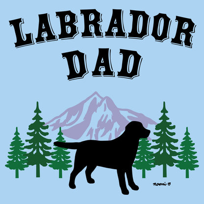 Black Lab Dad Mountain - Adult Unisex T-Shirt