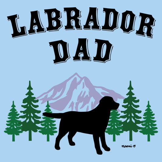 Black Lab Dad Mountain - Adult Unisex T-Shirt