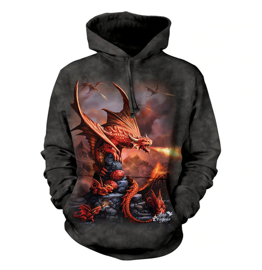 The Mountain - Fire Dragon - Adult Unisex Hoodie Sweatshirt