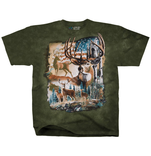 Liquid Blue - American Herd - Adult Unisex T-Shirt