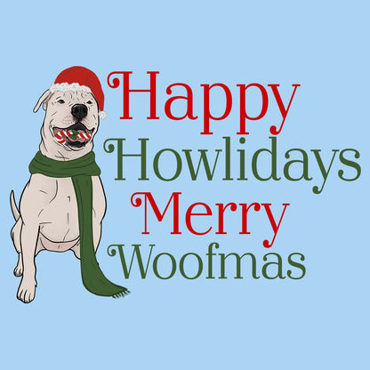 Merry Woofmas Pit Bull - Adult Unisex T-Shirt