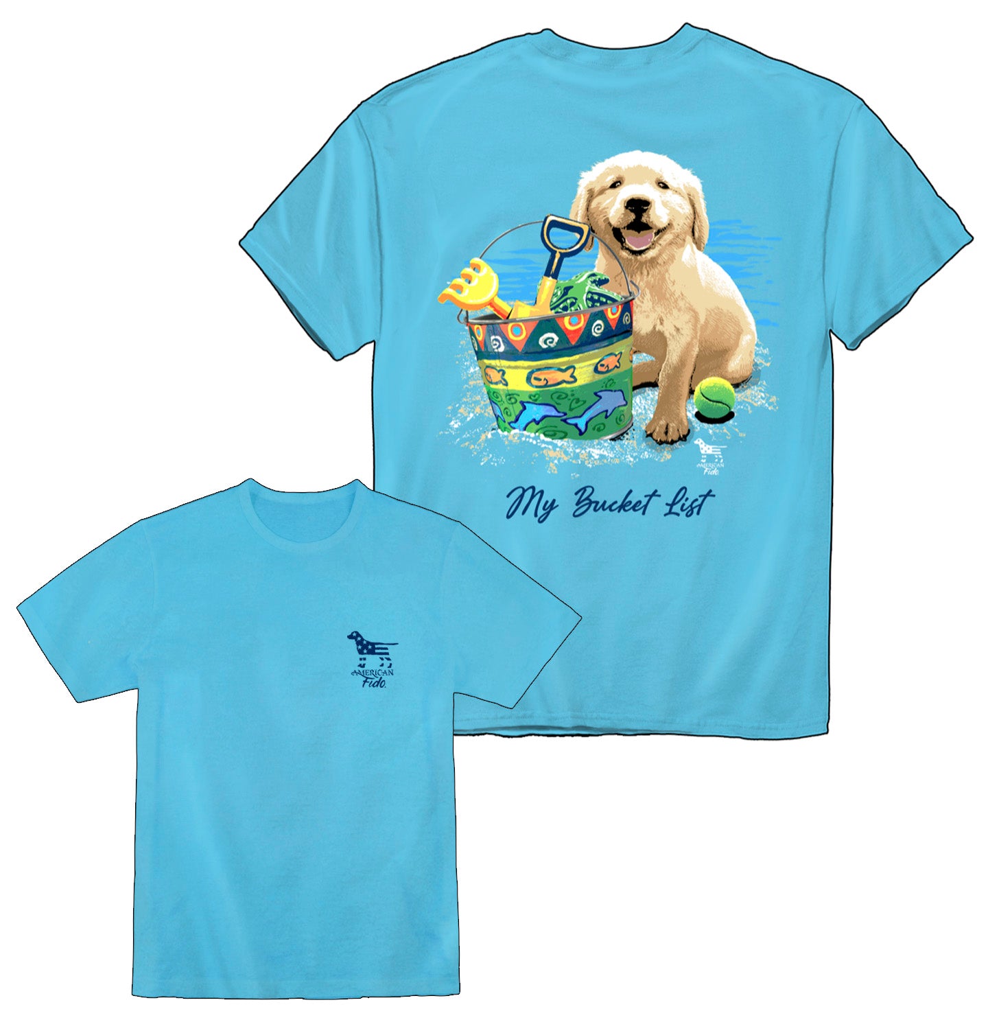 Golden Retriever Puppy - My Bucket List - Adult Unisex T-Shirt | American Fido