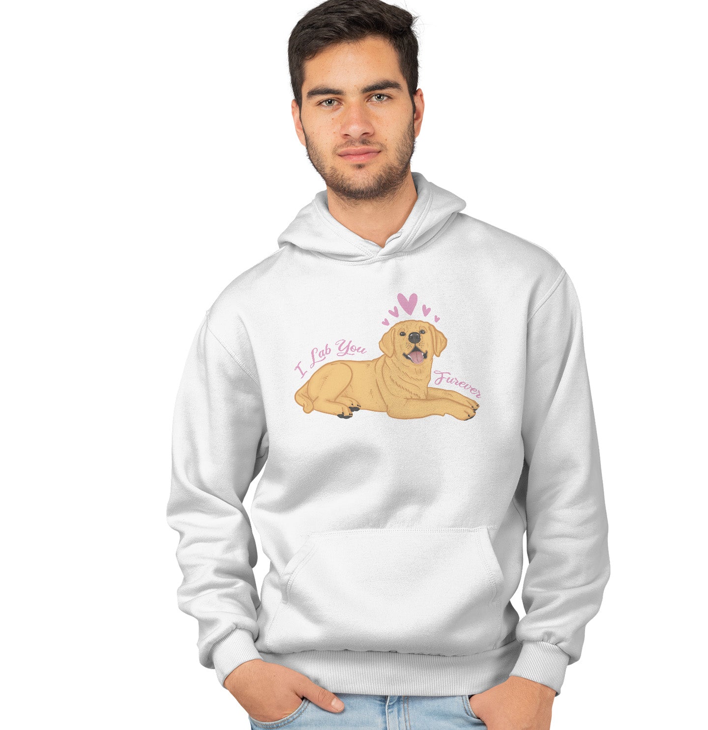 Animal Pride - Yellow Lab You Forever - Adult Unisex Hoodie Sweatshirt