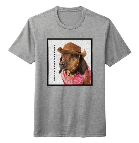 Rodeo Dachshund - Adult Tri-Blend T-Shirt