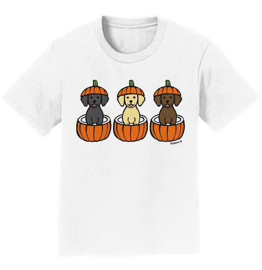 3 Pumpkin Lab Pups - Halloween - Kids' Unisex T-Shirt