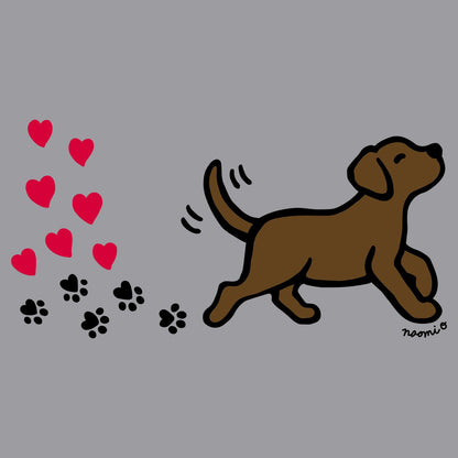 Chocolate Labrador Love Trail - Adult Unisex T-Shirt