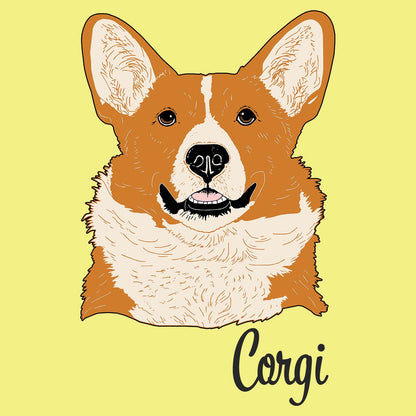 Corgi Headshot - Women's Fitted T-Shirt