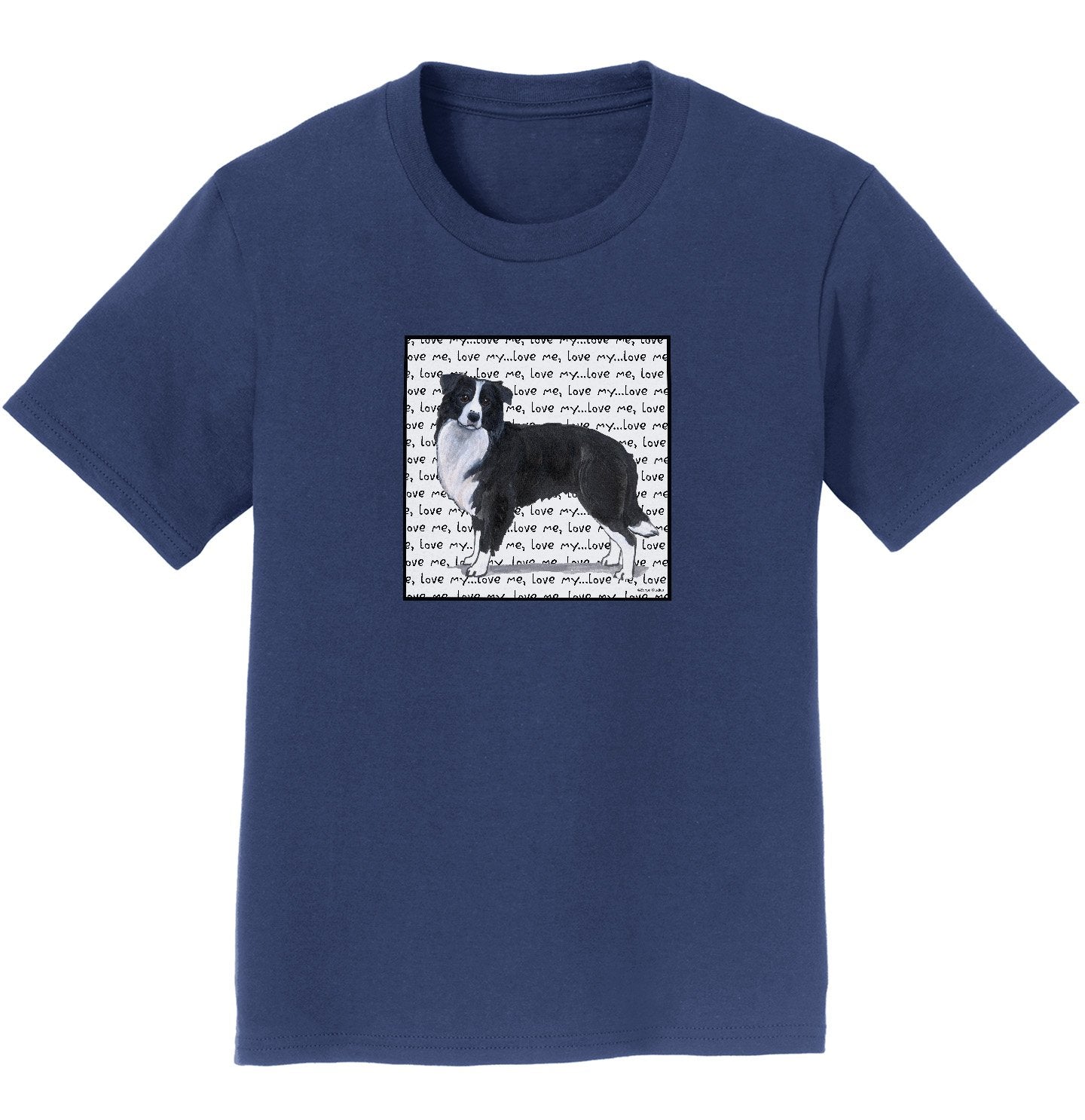 Border Collie Love Text - Kids' Unisex T-Shirt