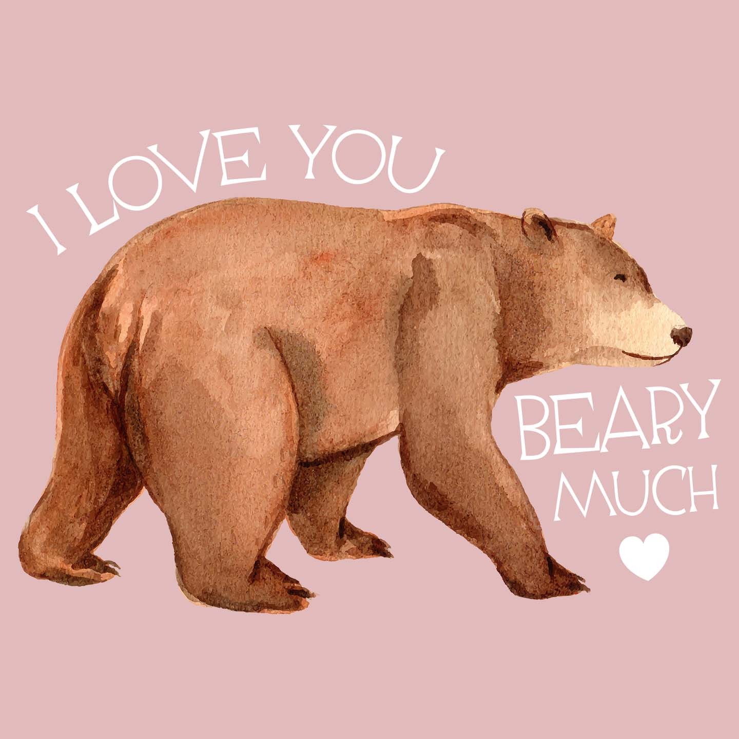 I Love You Beary Much - Women's Fitted T-Shirt