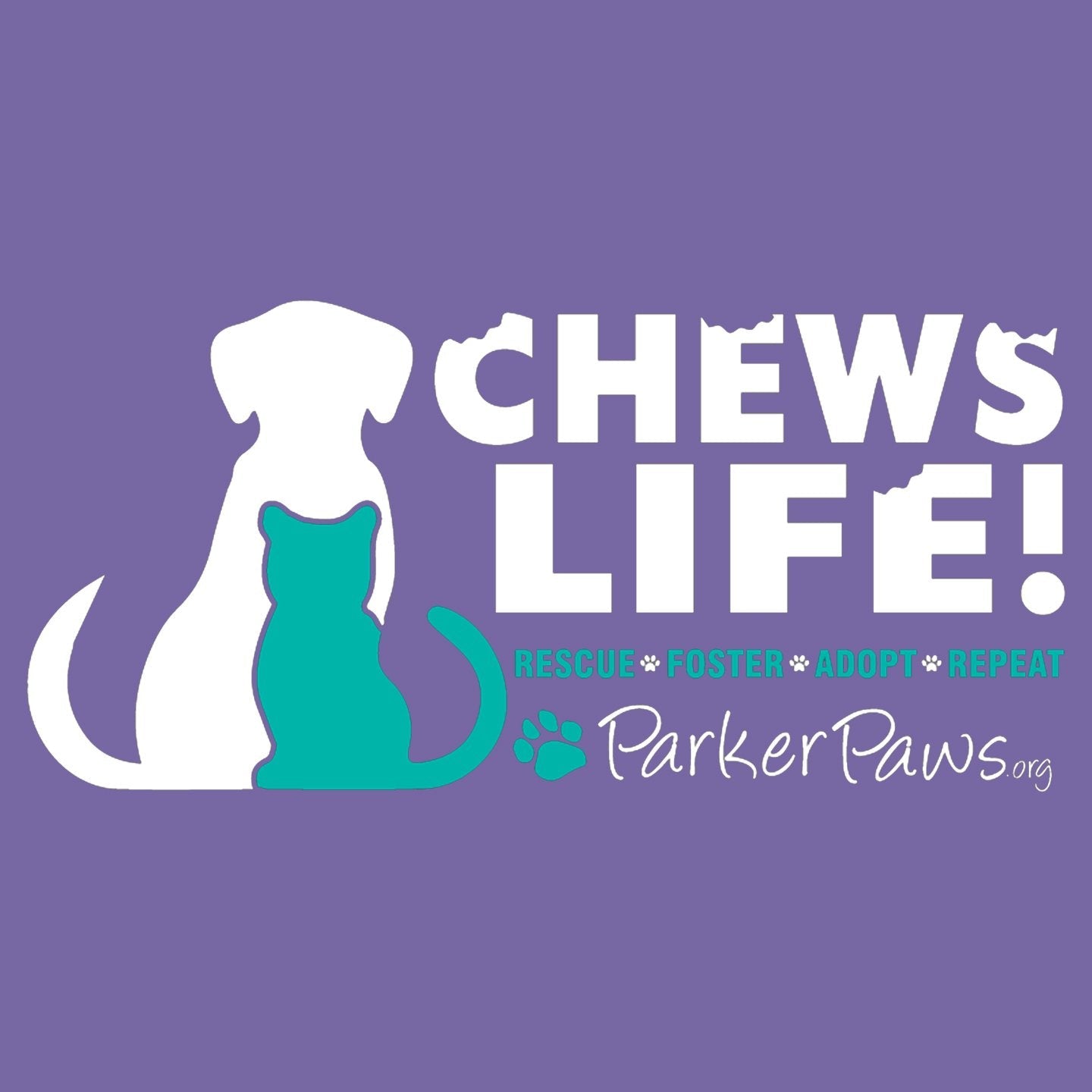 Parker Paws Logo Chews Life - Women's Tri-Blend T-Shirt