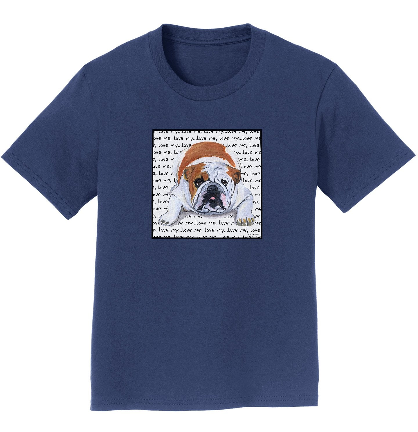 Bulldog Love Text - Kids' Unisex T-Shirt