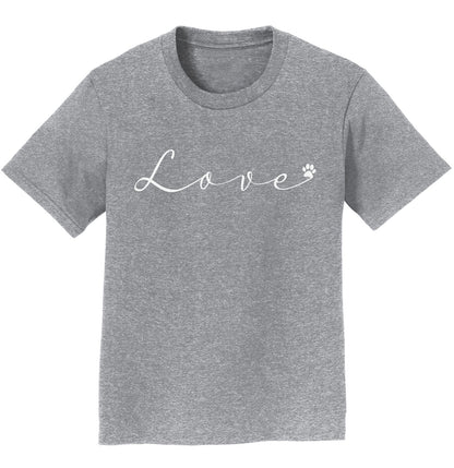 Love Script Paw - Kids' Unisex T-Shirt