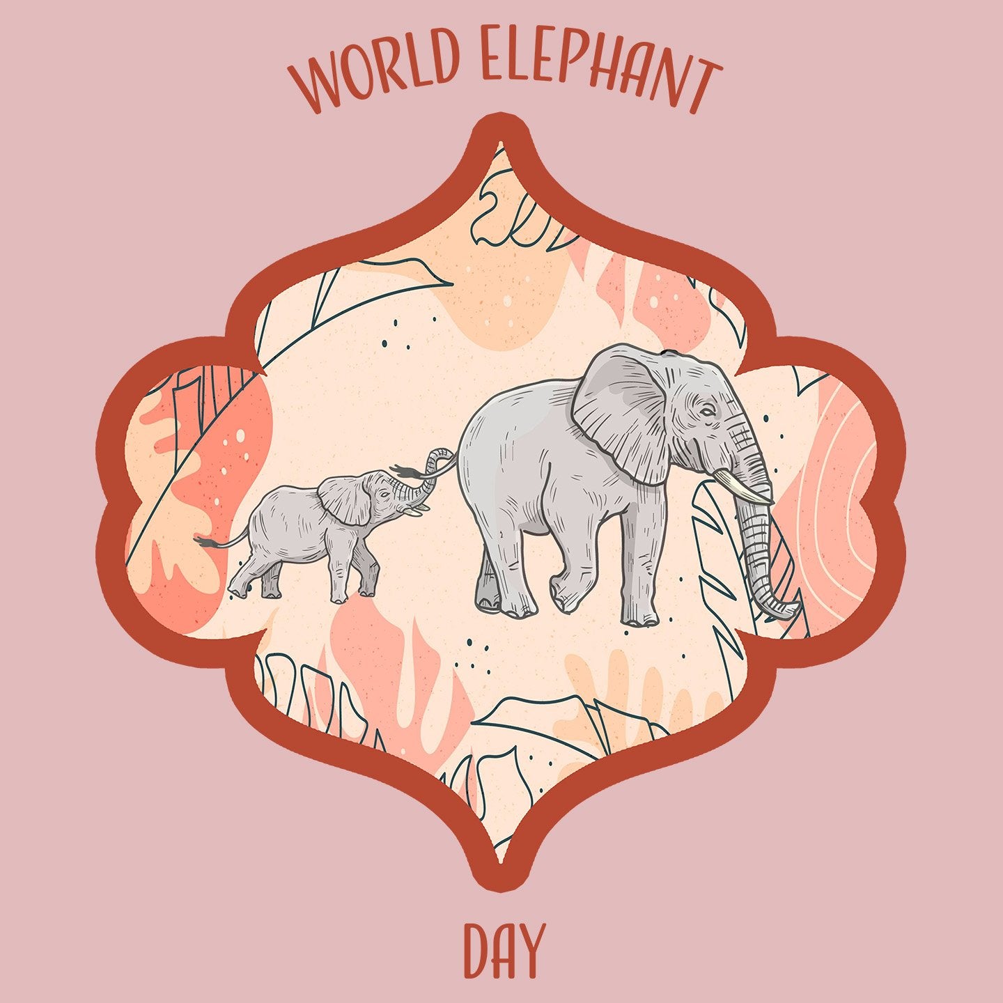 World Elephant Day - Women's Fitted T-Shirt