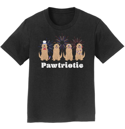4th of July Patriotic Golden Retrievers - Kids' Unisex T-Shirt