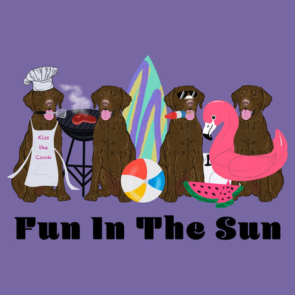 Summer Lineup Chocolate Lab - Women's Tri-Blend T-Shirt