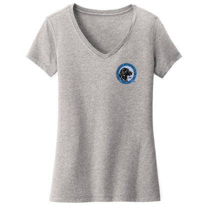 LRC Left Chest Blue Logo - Women's V-Neck T-Shirt