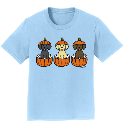 3 Pumpkin Lab Pups - Kids' Unisex T-Shirt