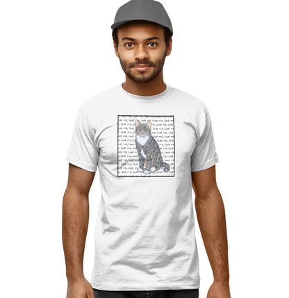 Tabby Love Text - Adult Unisex T-Shirt