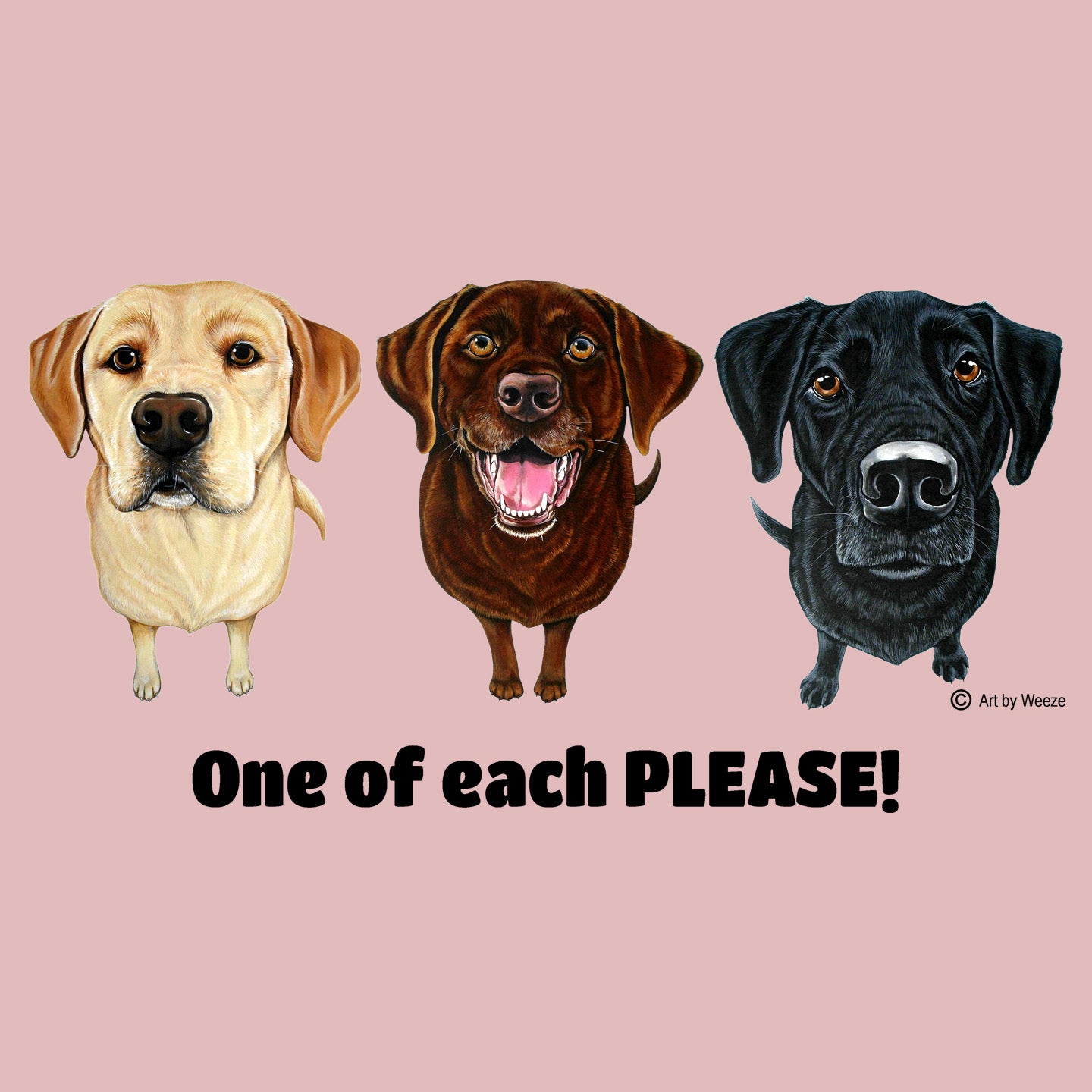 One of Each Labrador Please - Women's Fitted T-Shirt