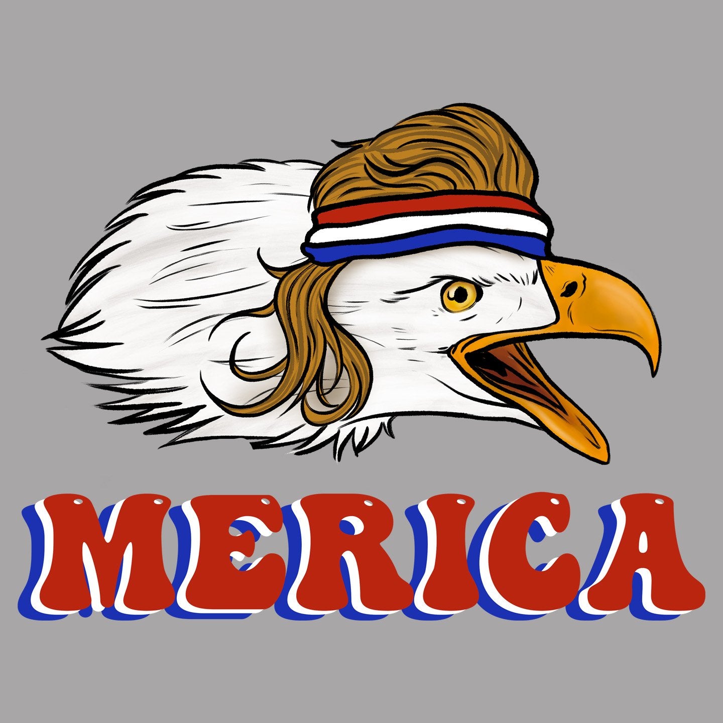 Merica Eagle - Women's V-Neck Long Sleeve T-Shirt