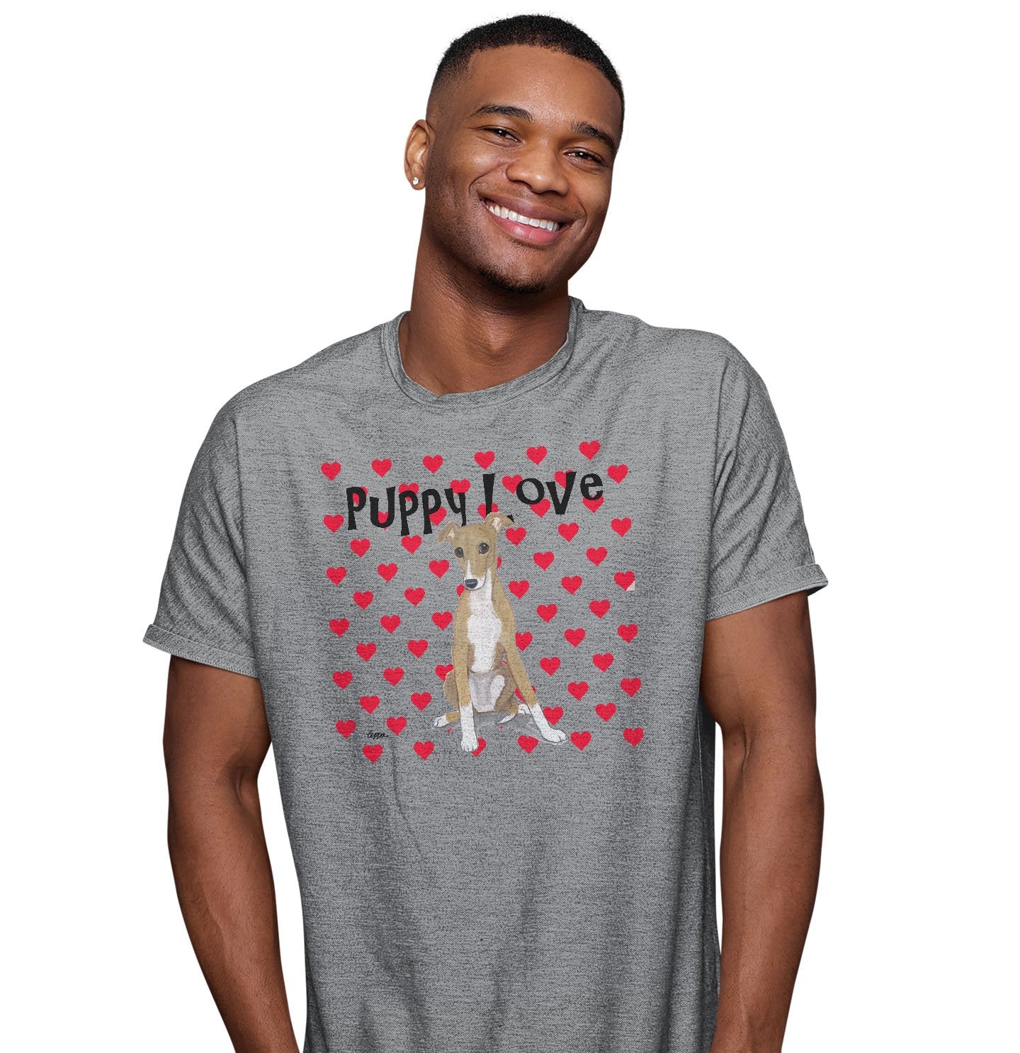 Animal Pride - Greyhound Puppy Love - Adult Unisex T-Shirt