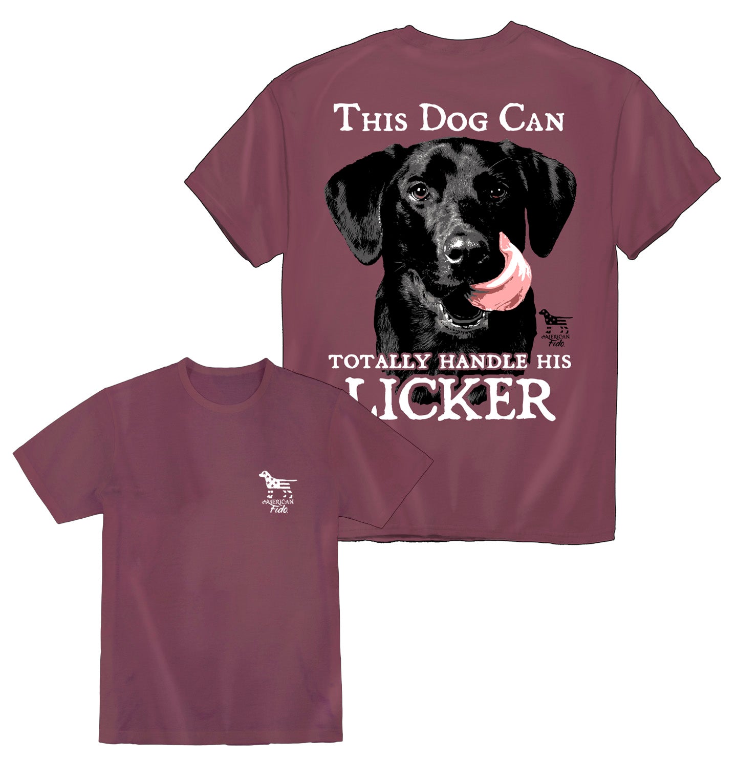 Handle His Licker Black Lab Dog - Adult Unisex T-Shirt | American Fido