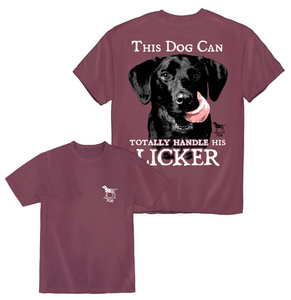 Handle His Licker Black Lab Dog - Adult Unisex T-Shirt | American Fido