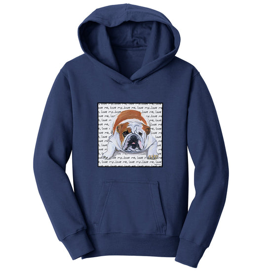 Bulldog Love Text - Kids' Unisex Hoodie Sweatshirt | Zeppa Studios