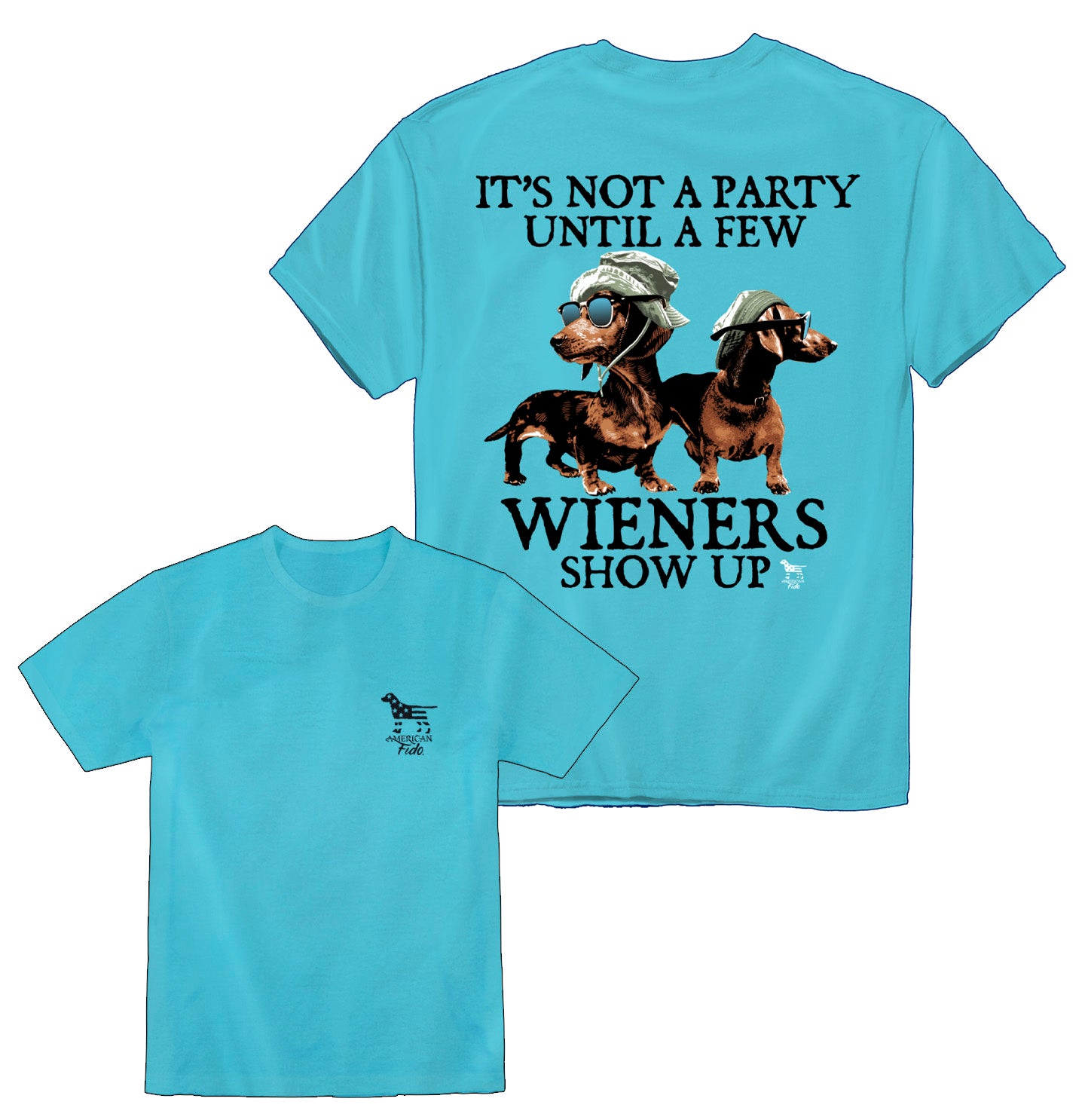Dachshund Party Wieners - Adult Unisex T-Shirt | American Fido