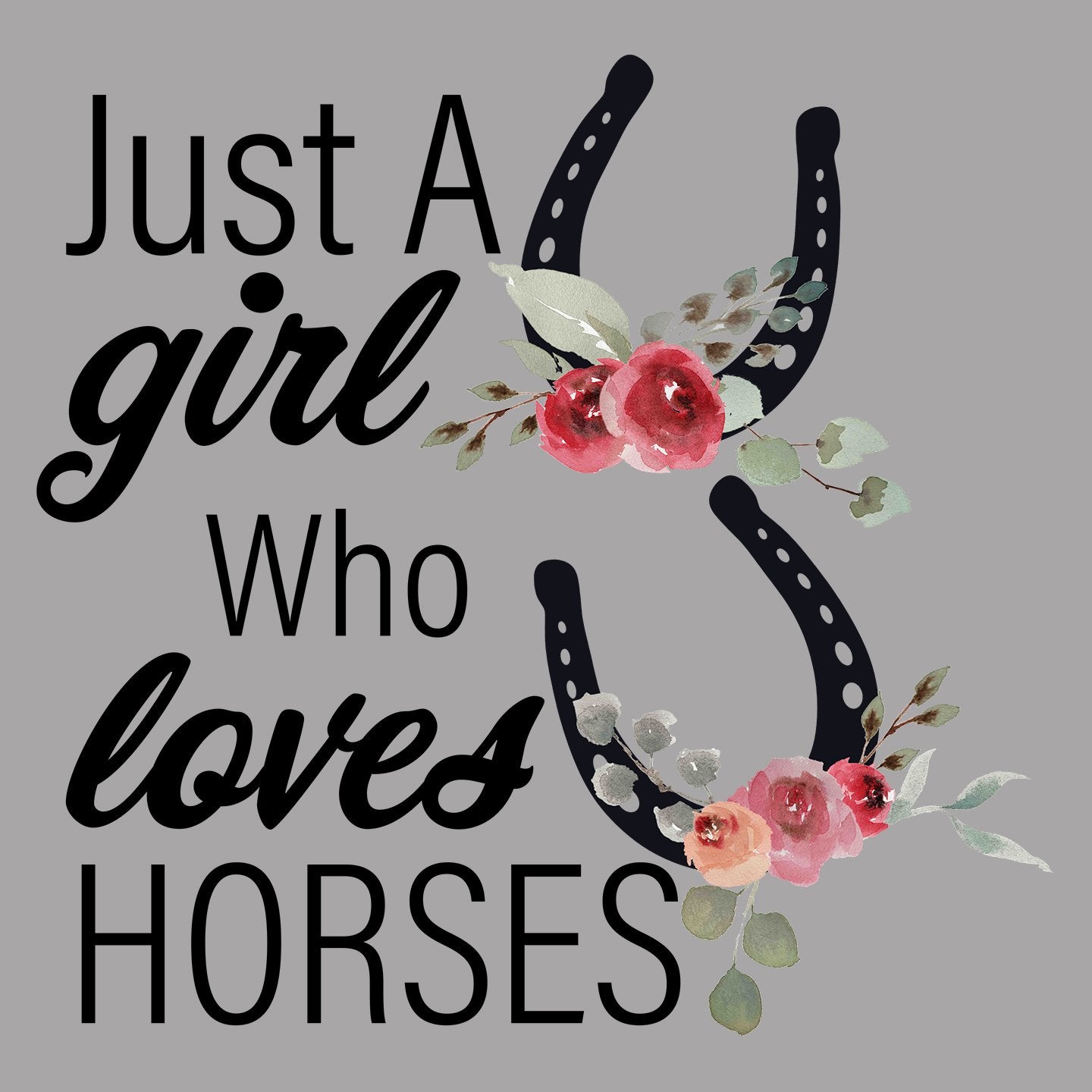 Just A Girl Who Loves Horses - Women's V-Neck T-Shirt