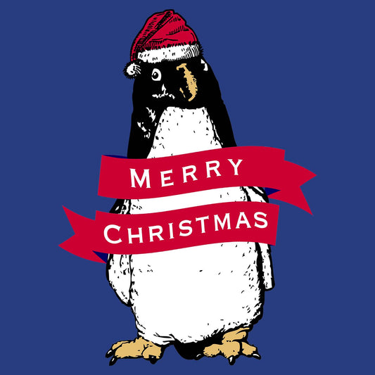 Merry Christmas Penguin - Women's Fitted T-Shirt